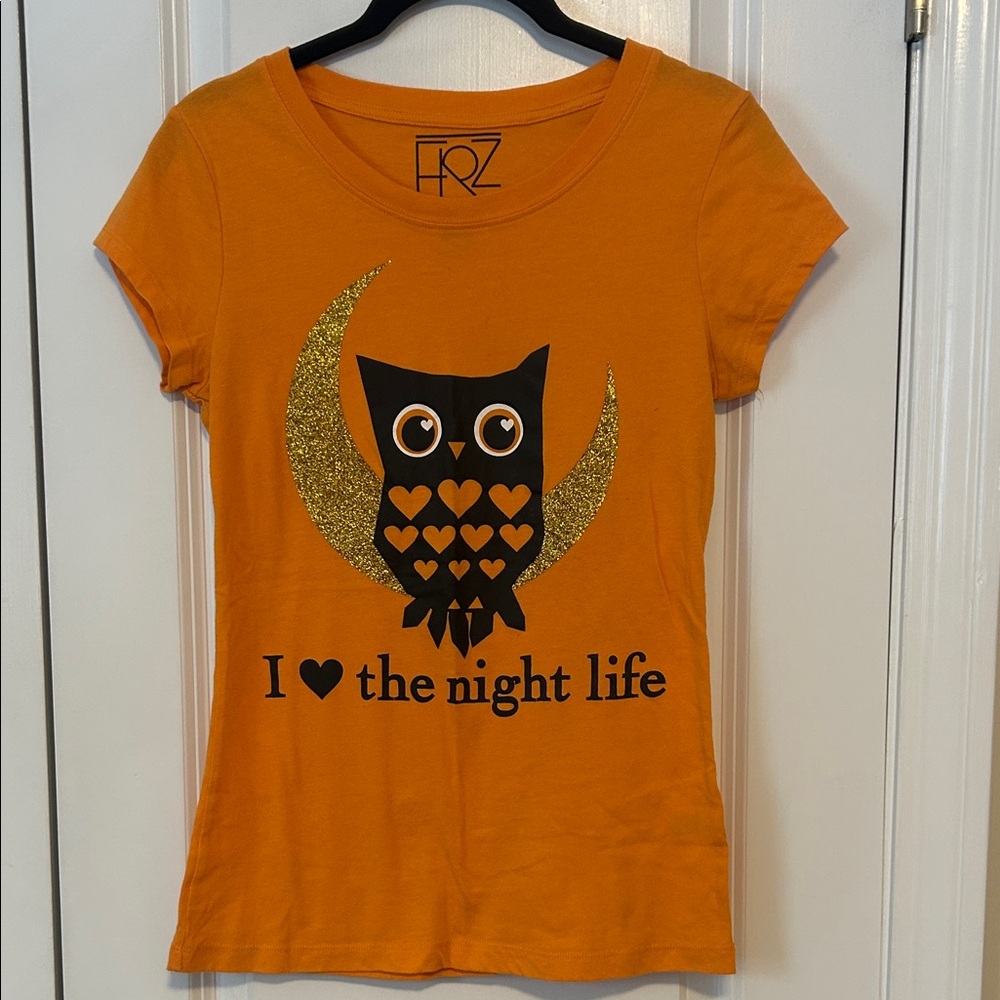 Owl Nightlife tee shirt XS/S